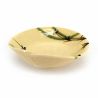 Recipiente japonés pequeño de cerámica beige con motivos de la naturaleza - SHOKUBUTSU