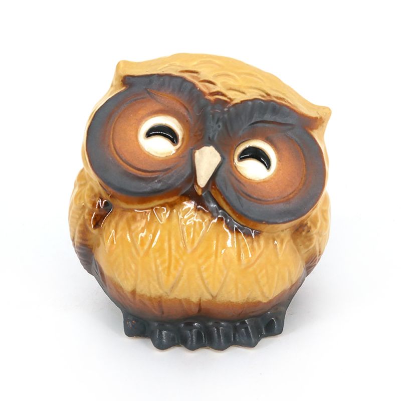 Japanese happy owl statue - FUKURO