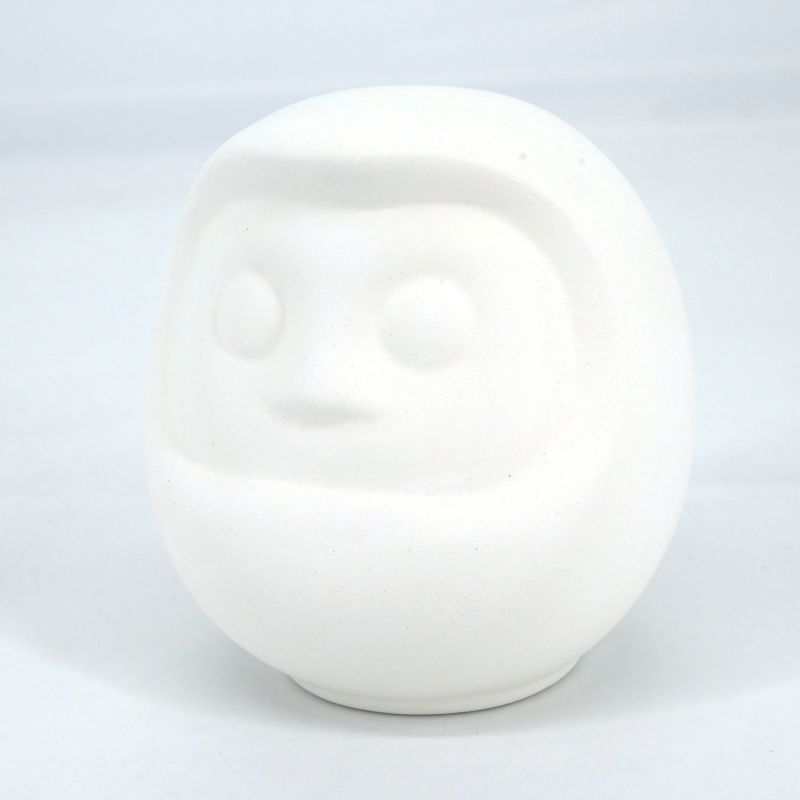 Hucha de la suerte de cerámica sin esmaltar para pintarte, OEKAKI DARUMA, 8 cm