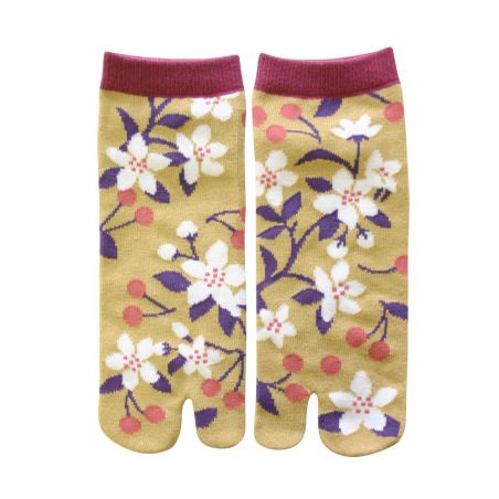 Chaussettes japonaises tabi en coton, SAKURA