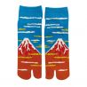 Chaussettes japonaises tabi en coton, RED FUJI