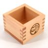 Vaso de sake cuadrado de madera Ciprés - HINOKI