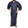 Yukata di cotone giapponese per uomini, TATESHIMA, blu