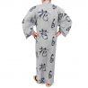 Kimono Yukata da uomo giapponese blu , SETSUGETSUKA, blu