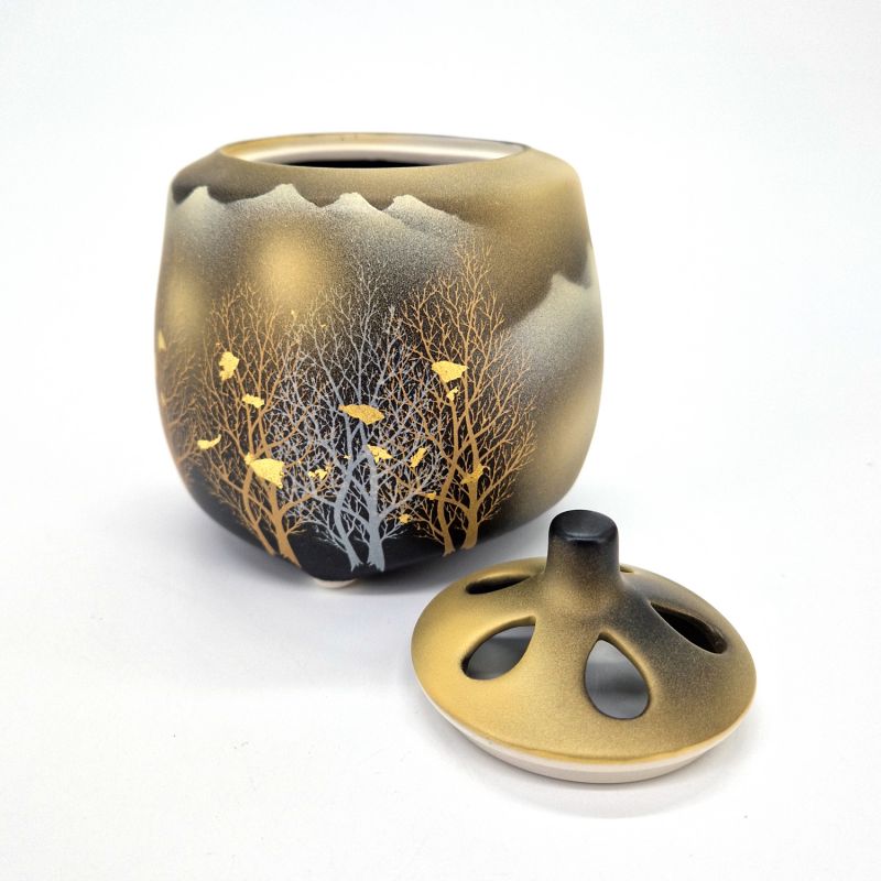 Bruciatore di incenso in ceramica giapponese di Kutani, KUTANI