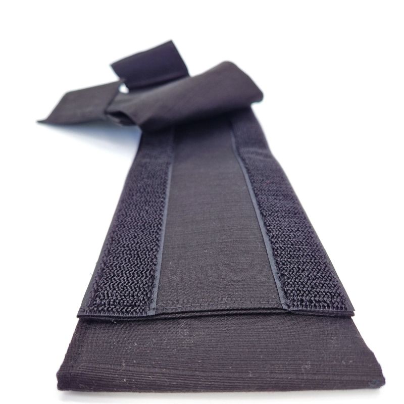 Traditioneller japanischer Obi-Bund aus Polyester mit Klettverschluss , schwarz