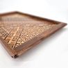 Rectangular non-slip YOSEGI tray, traditional Hakone marquetry