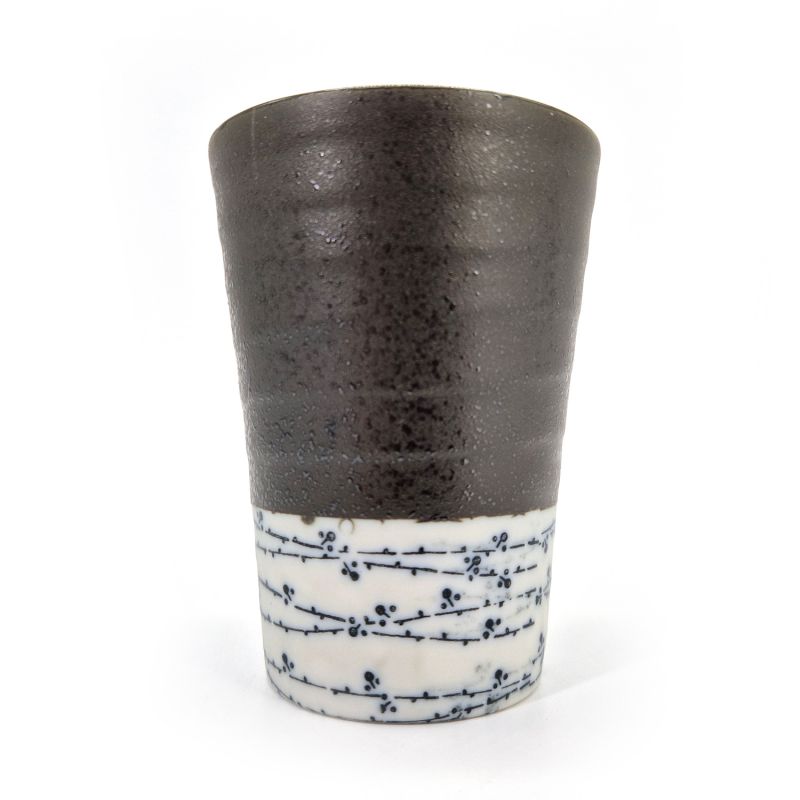 Tazza in ceramica giapponese, linea orizzontale nera, OBIKOKASAN