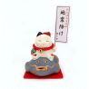 Chat manekineko porte-bonheur antisismique japonais en céramique - TAISHIN SEI