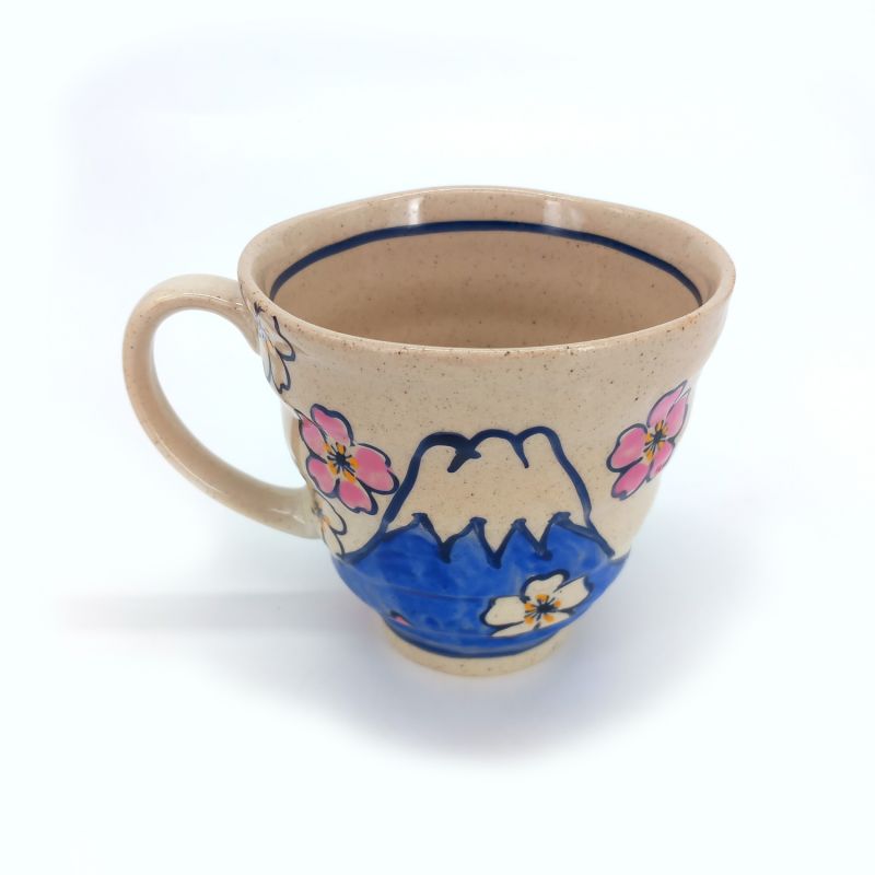 Japanischer Keramikbecher Mount Fuji blau - FUJISAN