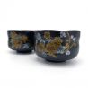 Set mit 5 japanischen Hannari-Teeschalen aus Keramik – Die vier Jahreszeiten Japans – NIHON NO SHIKI