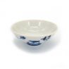 Japanese blue and white ceramic rice bowl, FUKURO, owl