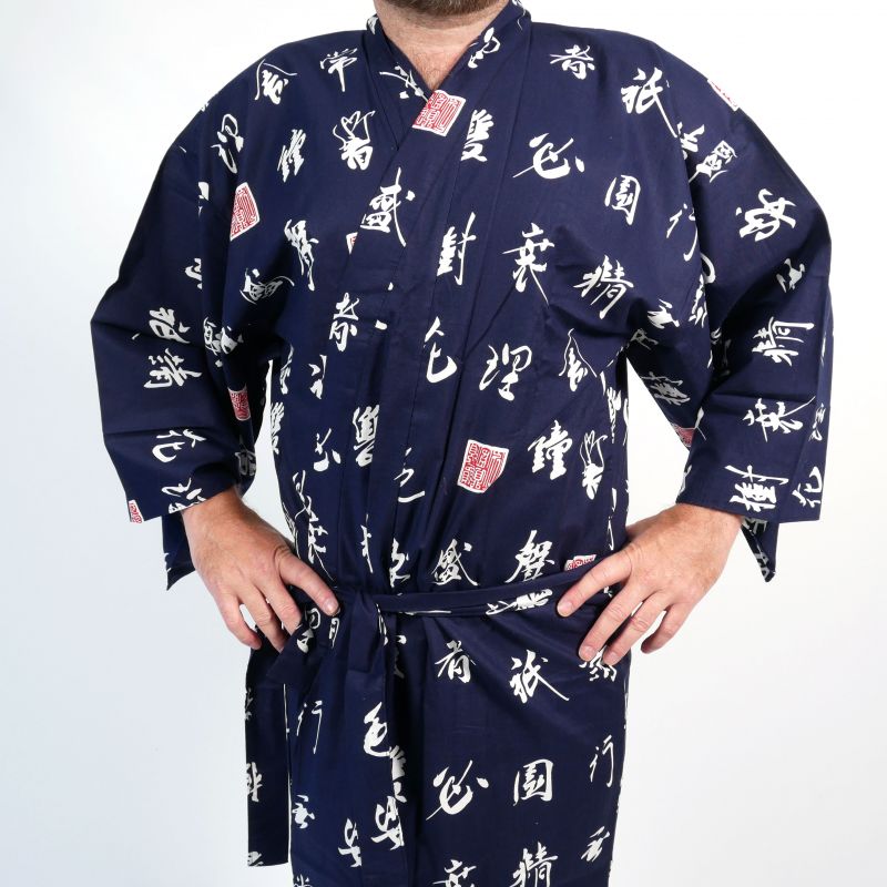 Japanese cotton yukata for men - TOJIGO