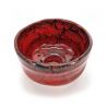 Keramikschale für Teezeremonie, rot und schwarz, silberne Reflexion - RANDAMU 1