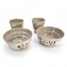 Duo set of Japanese ceramic cups and bowls - FUKUKURO