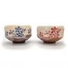 Set of two ceramic bowls for tea ceremony - HEIAN SAKURA