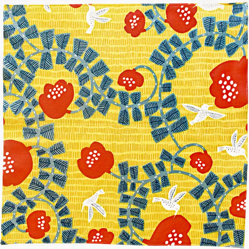 Furoshiki di cotone giapponese, HACHIDORI, giallo, 70 x 70 cm