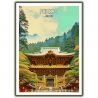 Japanisches Poster / Illustration „NIKKO“ Tōshō-gū Yomeimon Shinto-Schrein, by ダヴィッド