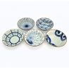 Set mit 5 japanischen Teeschalen aus Keramik – SOMETSUKE
