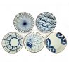 Set mit 5 japanischen Teeschalen aus Keramik – SOMETSUKE