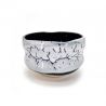 White and black ceramic bowl for tea ceremony - SHIKI