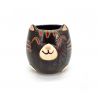 Japanese black ceramic mug - KURO NEKO - cat