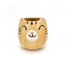 Taza japonesa de cerámica amarilla - KIIROI NEKO - gato