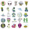 Lot von 50 japanischen Aufklebern, Kawaii-Alien-Aufkleber-CHIKYU GAI NO