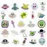 Lot von 50 japanischen Aufklebern, Kawaii-Alien-Aufkleber-CHIKYU GAI NO