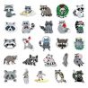 Lot de 50 autocollants japonais,Stickers Kawaii Raton laveur- TANUKI