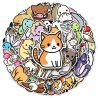 Lot de 50 autocollants japonais,Stickers Kawaii Animaux- DOBUTSU