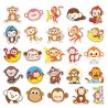 Lot of 50 Japanese stickers, Kawaii Monkey Stickers - SARU