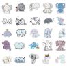 Lotto di 50 adesivi giapponesi, Kawaii Elephant Stickers-ZO