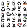 Lot de 50 autocollants japonais,Stickers Kawaii-PANDA