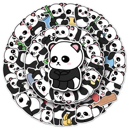 Lotto di 50 adesivi giapponesi, adesivi Kawaii-PANDA