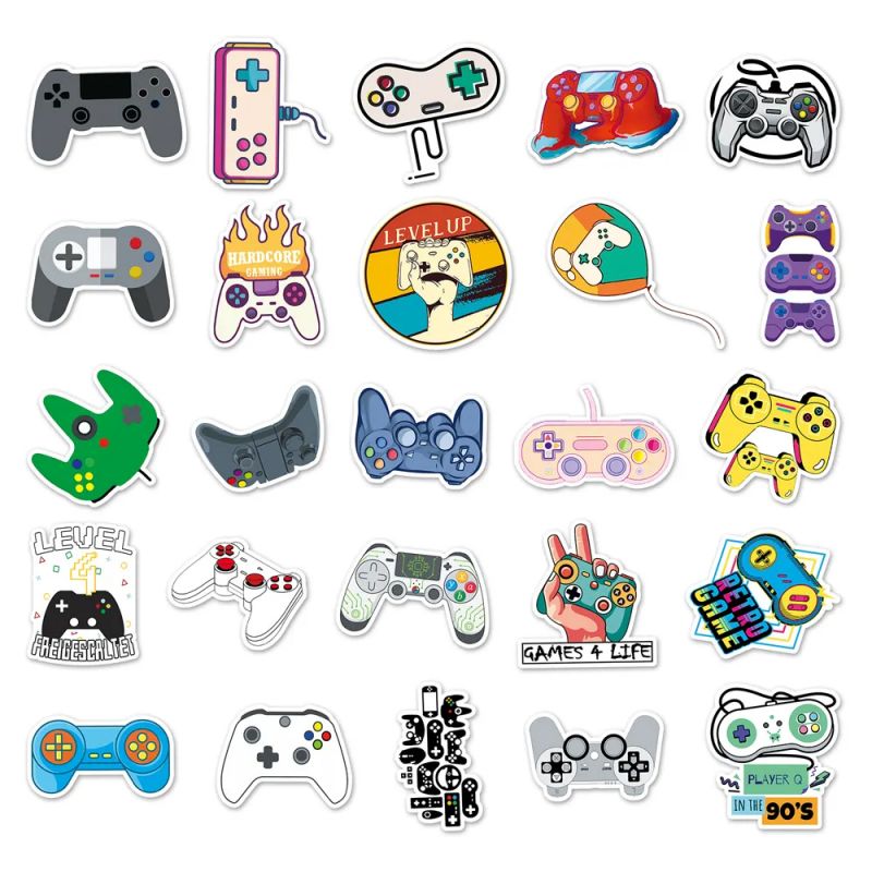 Lotto di 50 adesivi giapponesi, Kawaii Gamer Stickers-PUREYA