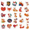 Lot de 50 autocollants japonais,Stickers Kawaii Renards-KITSUNE