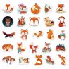 Lot von 50 japanischen Aufklebern, Kawaii Fox Stickers-KITSUNE