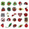 Lot de 50 autocollants japonais,Stickers Kawaii Coccinelle-TENTOCHU