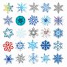 Lot de 50 autocollants japonais,Stickers Kawaii Flocons de neige-YUKINOKESSHO