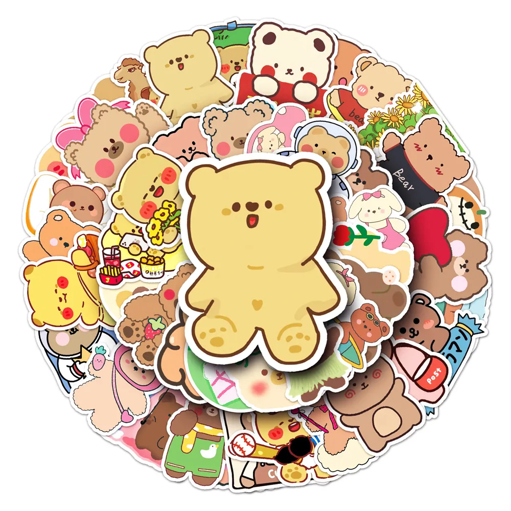 Lot de 50 autocollants japonais,Stickers Kawaii Animaux 1- DOBUTSU 1