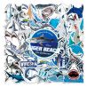 Conjunto de 50 pegatinas japonesas, Kawaii Shark Stickers-SAME