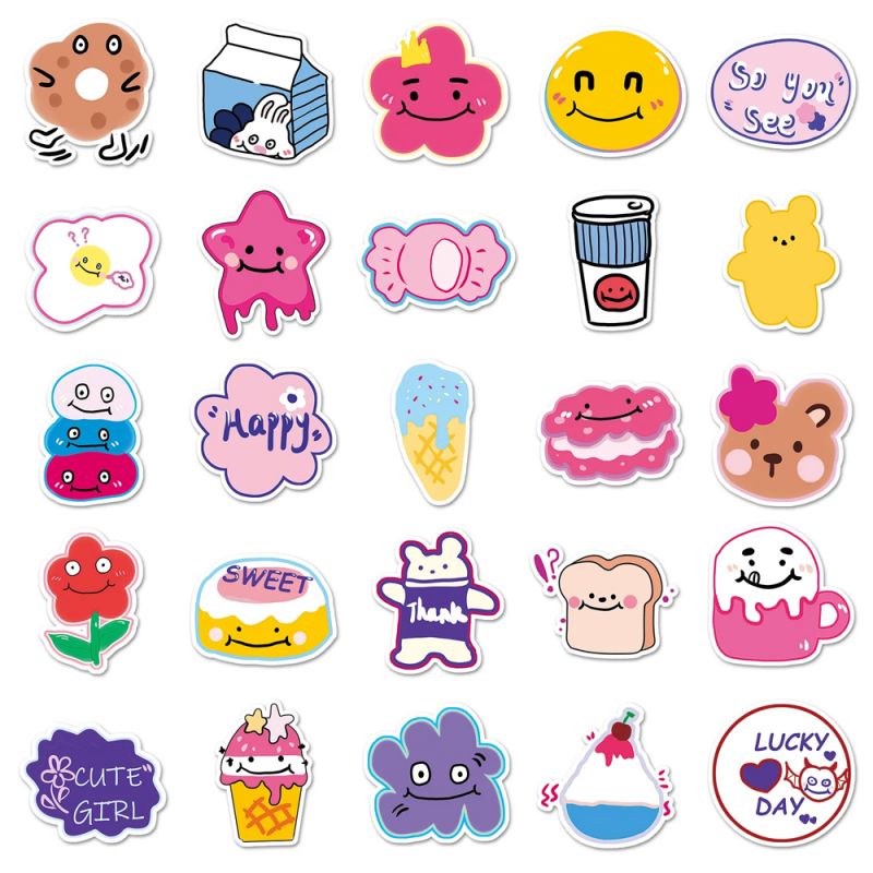 Lote de 50 stickers japoneses, stickers kawaii coreanos - KANKOKU GO