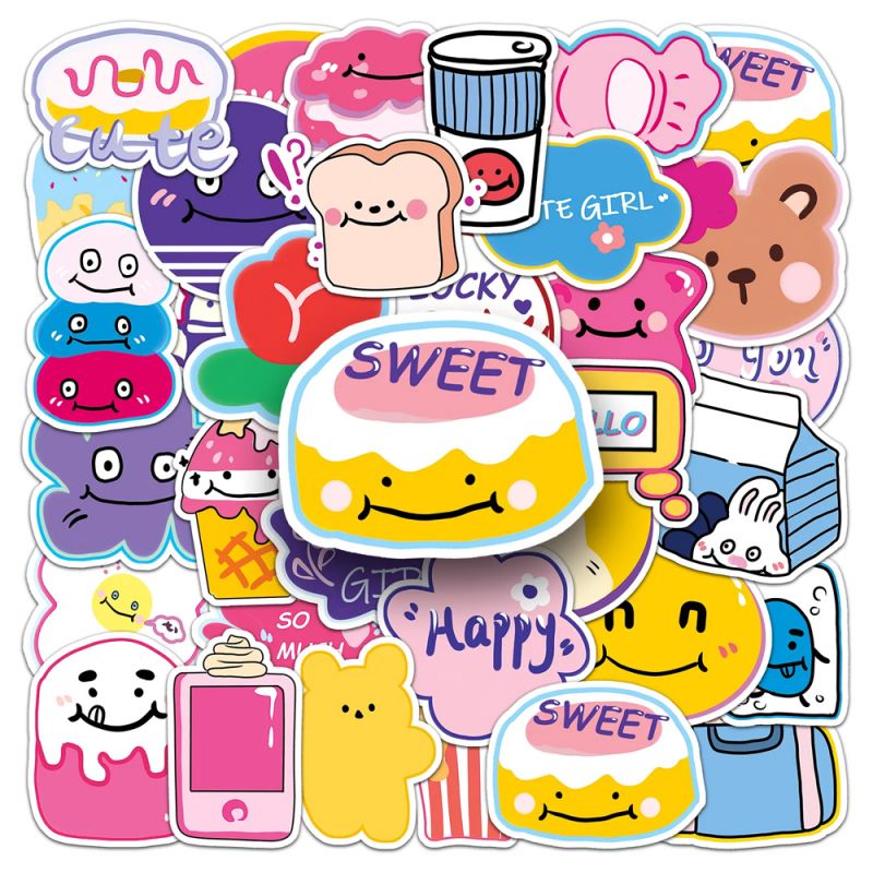 Lot de 50 autocollants japonais,Stickers Kawaii Coréen- KANKOKU GO