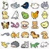 Lot of 50 Japanese stickers, Kawaii Animal Stickers 2-DOBUTSU 2