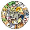 Lot of 50 Japanese stickers, Kawaii Animal Stickers 2-DOBUTSU 2