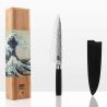 Couteau de cuisine japonais martelé Gyuto KOTAI (couteau de chef) avec saya et boîte en bambou - lame 20 cm