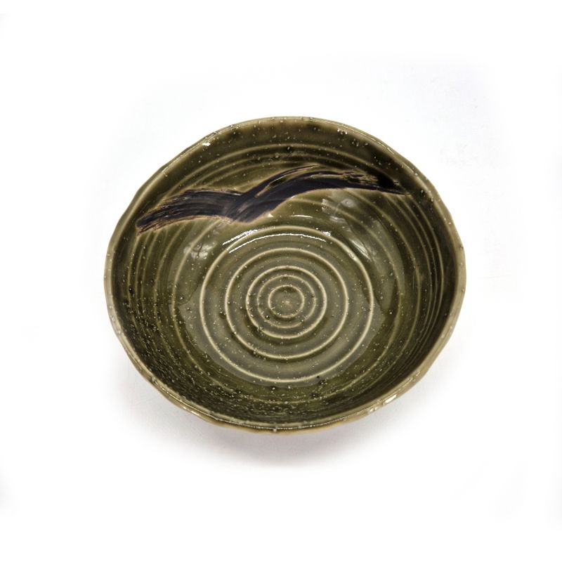 Juego de 5 pequeños cuencos de té japoneses triangulares de cerámica - RAKUGAMA