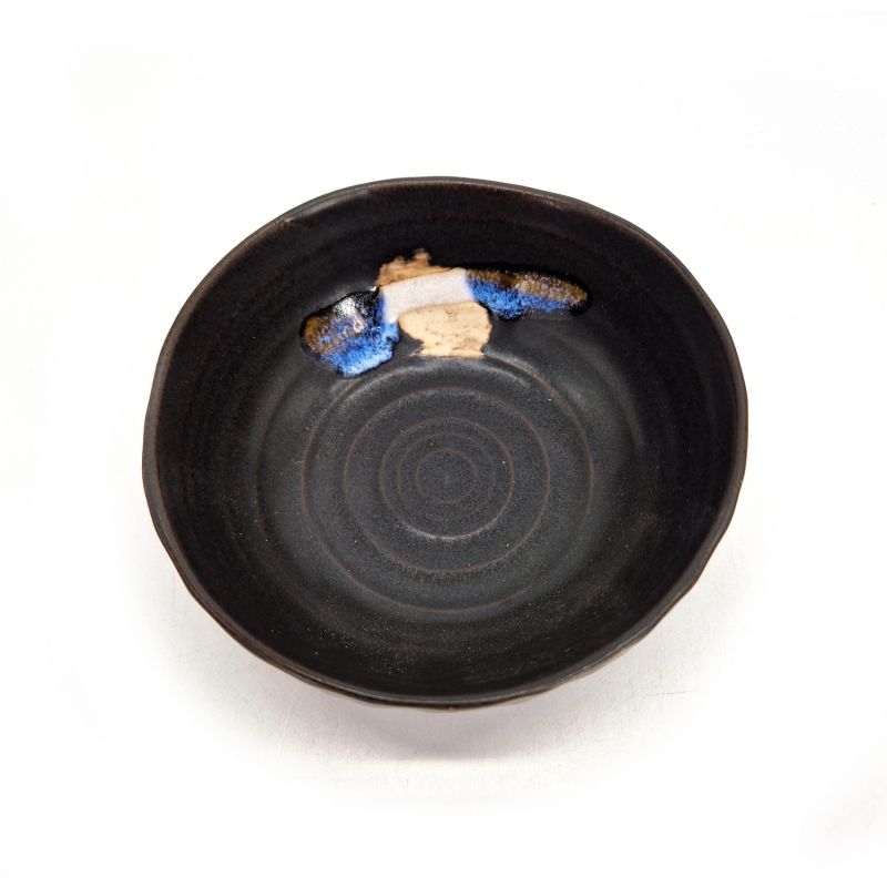 Set aus 5 kleinen dreieckigen japanischen Keramik-Teeschalen – RAKUGAMA