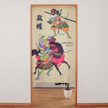 Tenda noren giapponese Guerriero samurai Ukiyoe - BUSHI